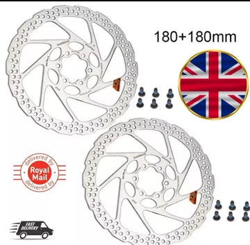 2X Shimano Deore RT56 180mm 6 Bolts Disc Brake Rotor Deore MTB Bike Cycle